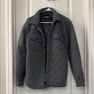 RSQ Dark Gray Quilted Shirt Jacket